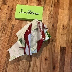 Sam Edelman Deep Scarlet Slingback Pump.